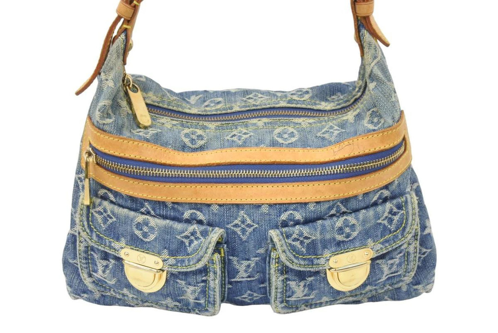 Louis Vuitton Monogram Denim Baggy Shoulder Bag Canvas Blue - Picture 2 of 7